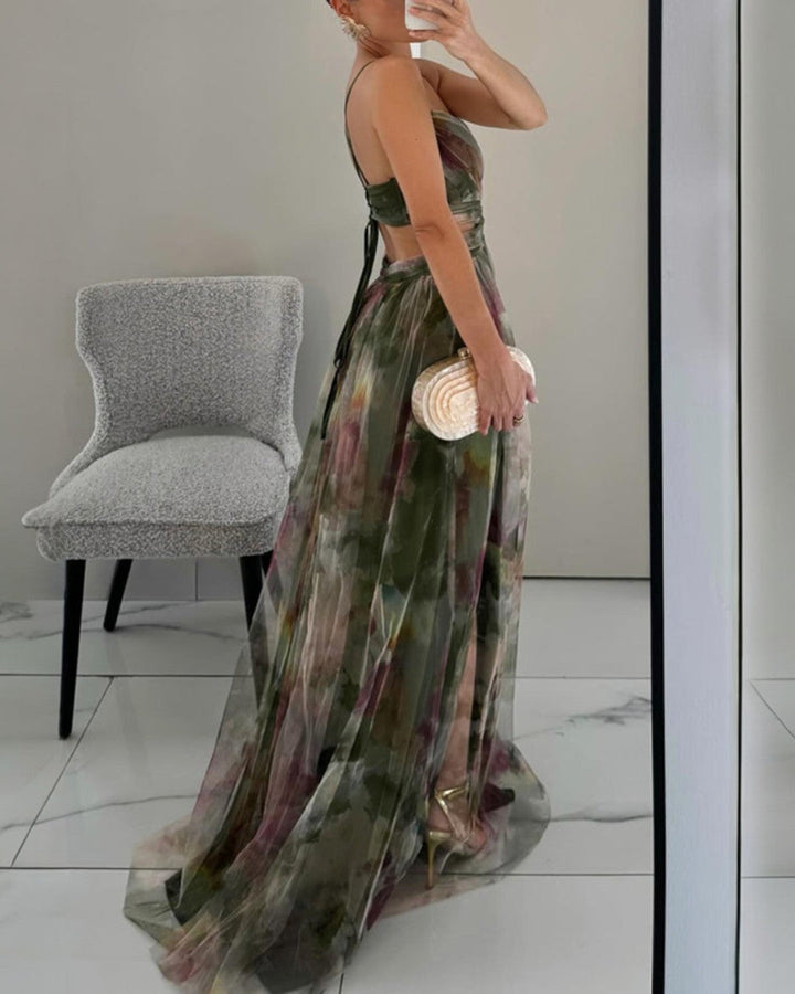 Noémie | Maxi Robe Florale Élégante