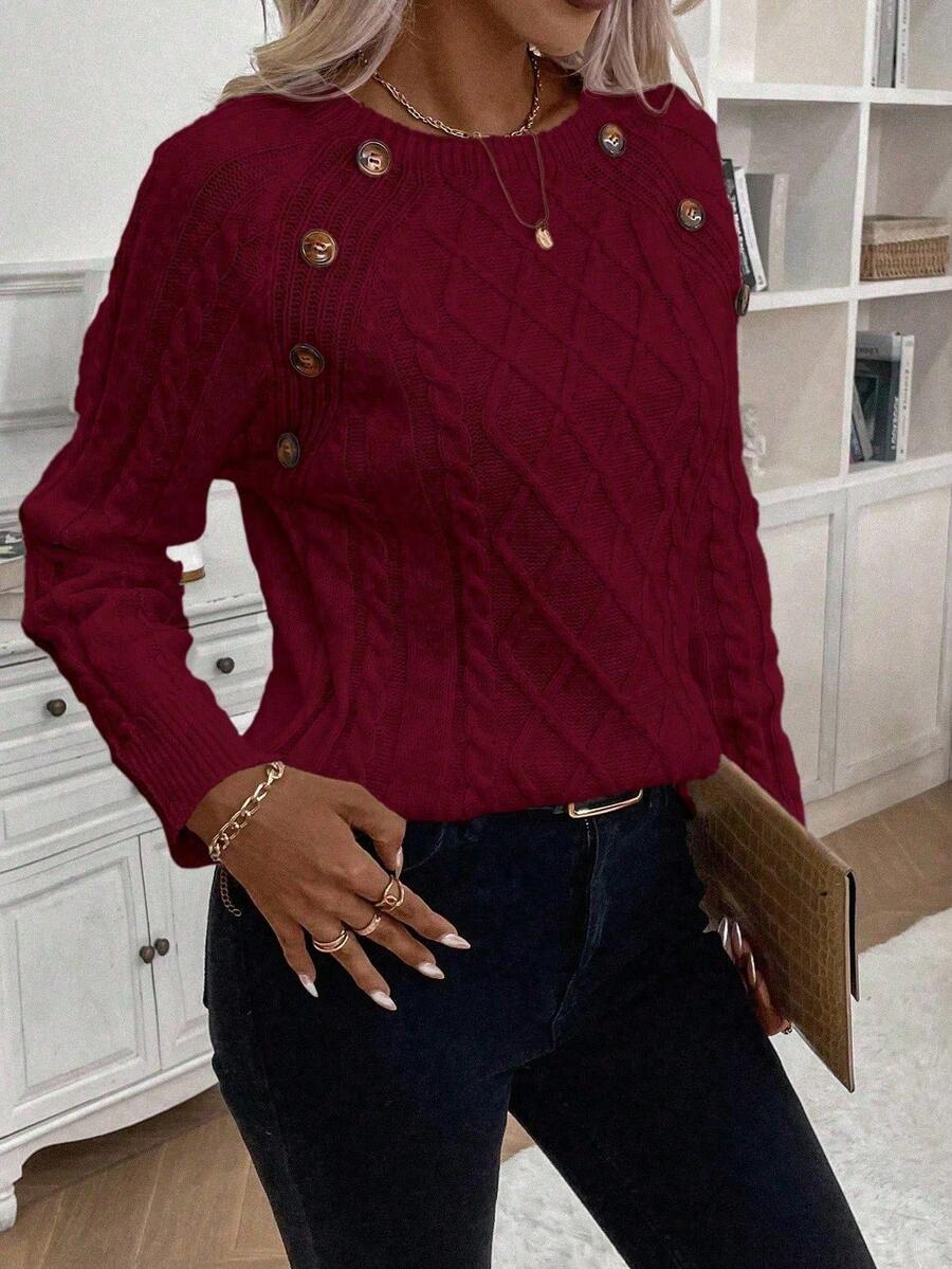 Catharina | Pull en Tricot à Détails Boutonnés