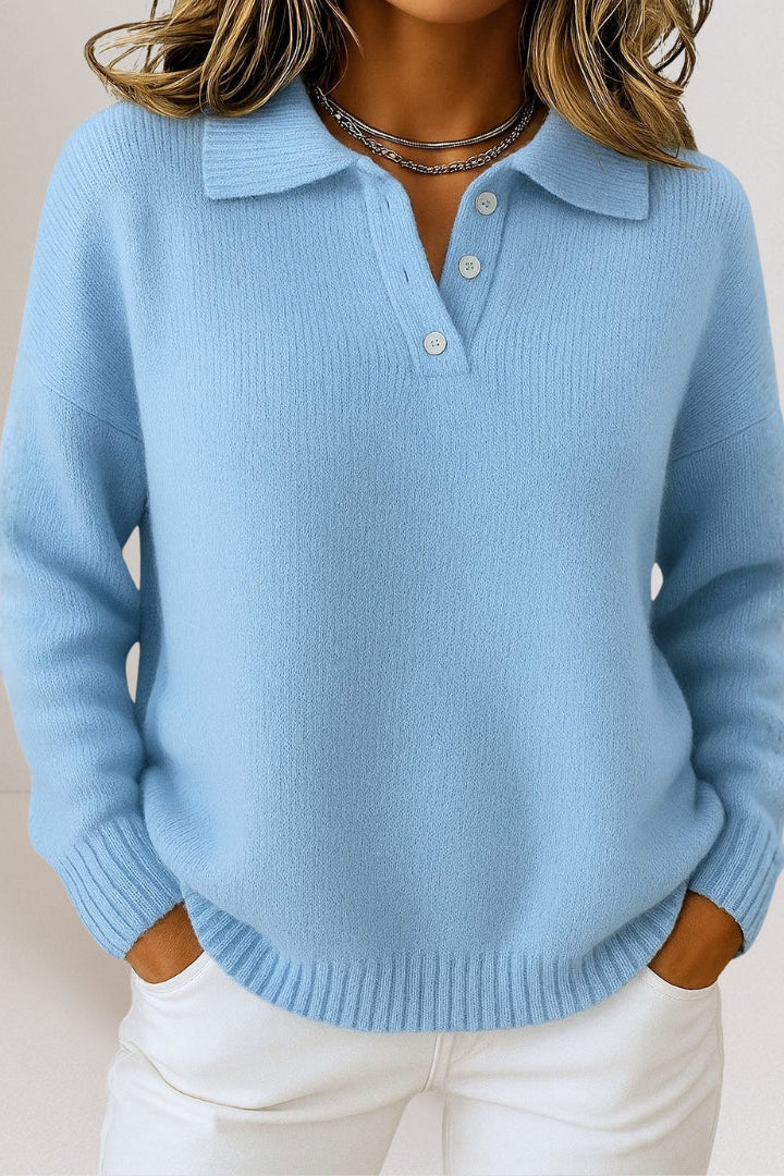 Olive | Pull doux avec col