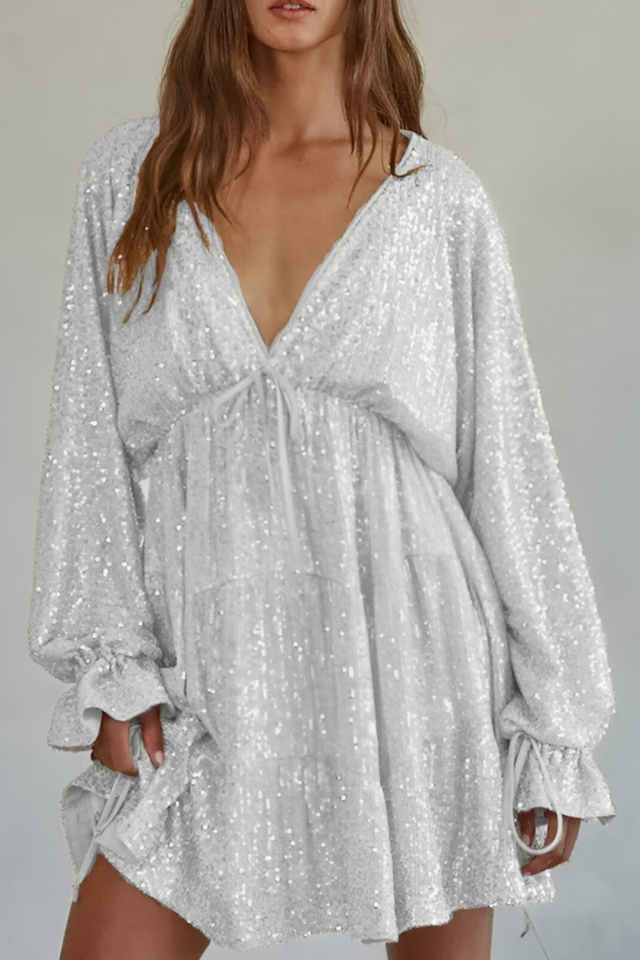 Livya™ | Élégante Robe Plissée à Paillettes