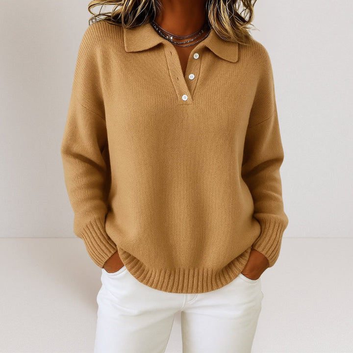 Olive | Pull doux avec col