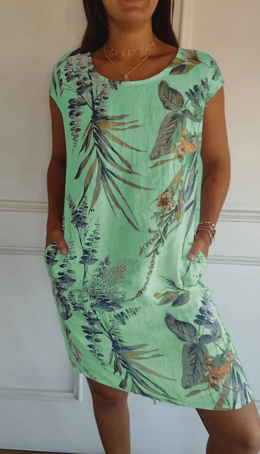 Nadine | Robe d'Été en Coton à Poches