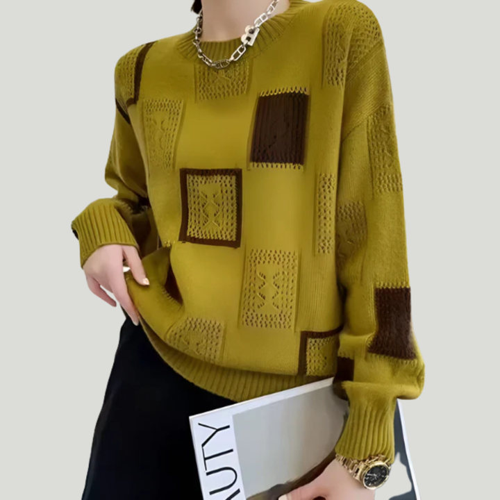 Blandine | Pull Motifs Géométriques Chic