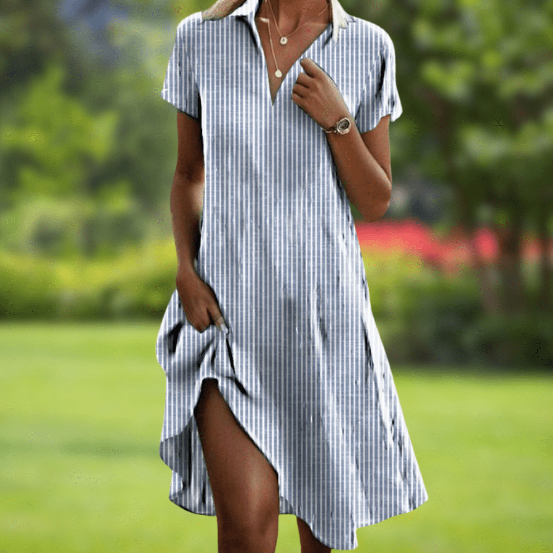 Isabelle | Robe Florale Fluide à Col en V