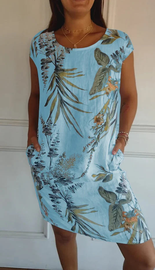 Nadine | Robe d'Été en Coton à Poches