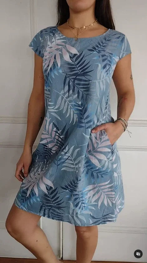Nadine | Robe d'Été en Coton à Poches