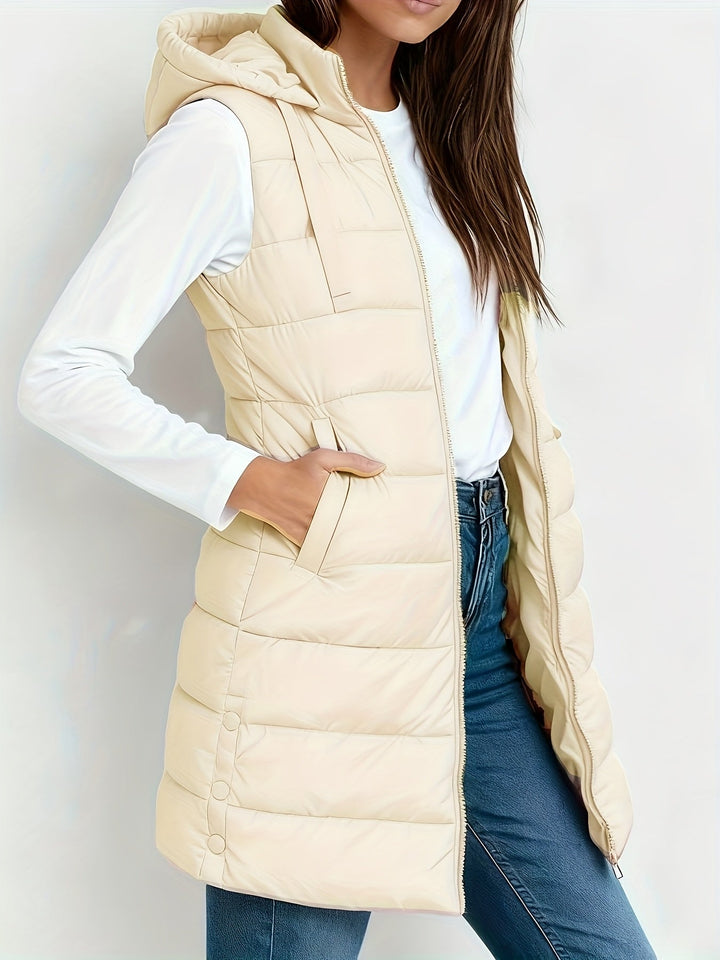 Tira™ | Gilet Long Matelassé Élégant