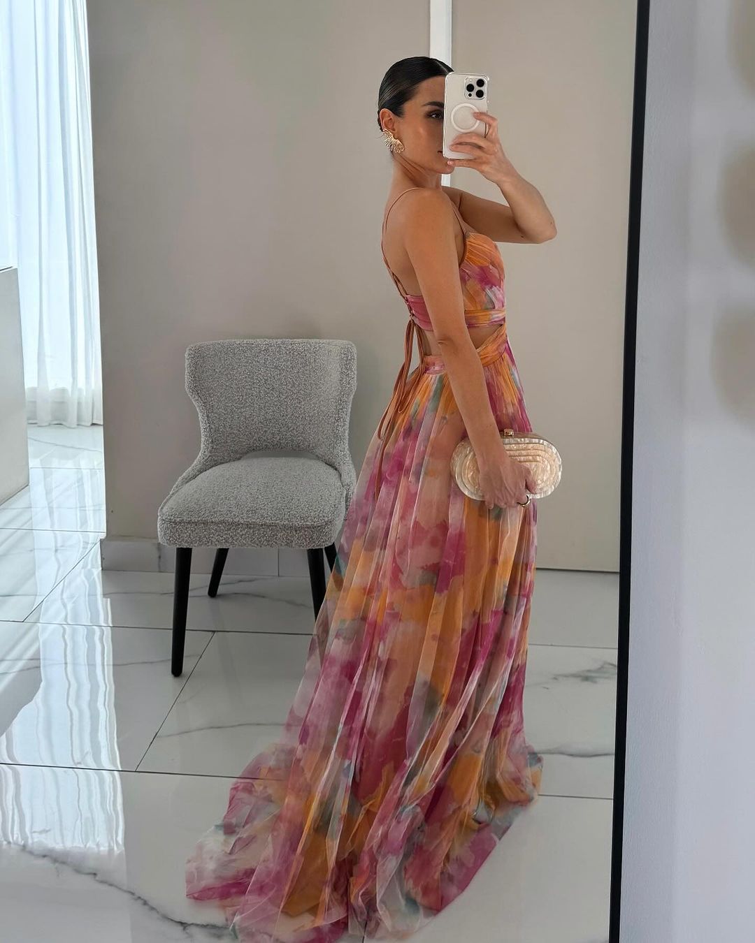 Noémie | Maxi Robe Florale Élégante