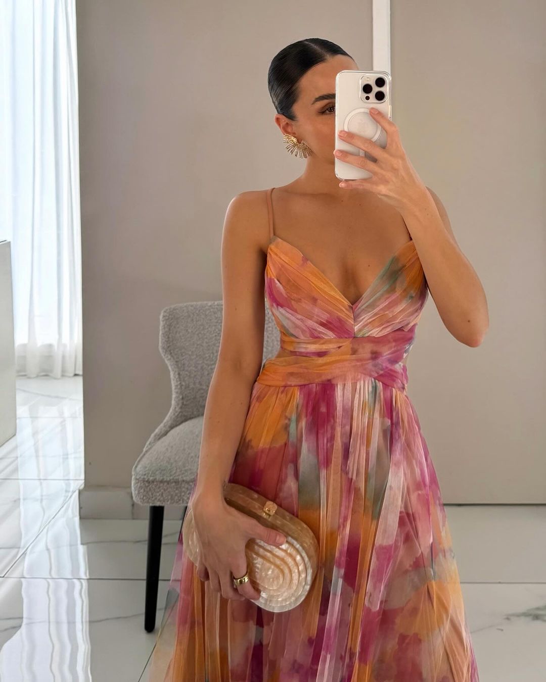 Noémie | Maxi Robe Florale Élégante