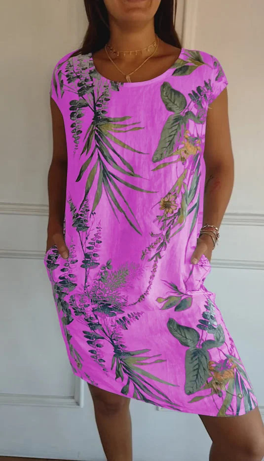 Nadine | Robe d'Été en Coton à Poches