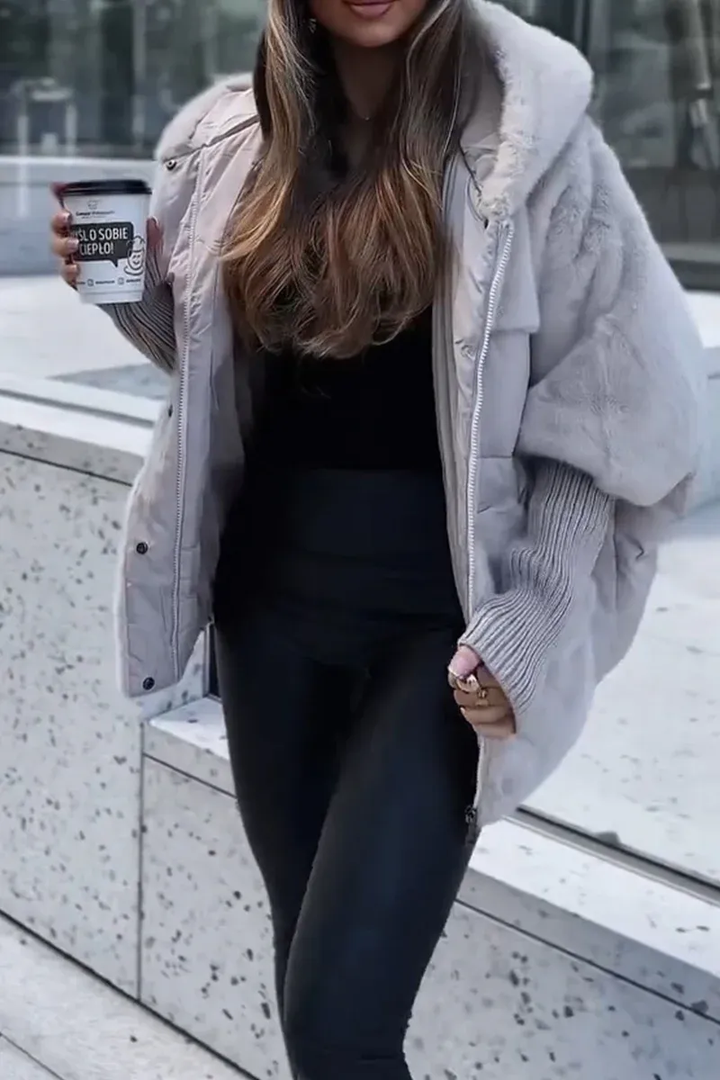 Lina | Doudoune oversize effet teddy