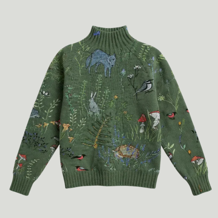 Apolline | Pull Brodé Jardin Sauvage