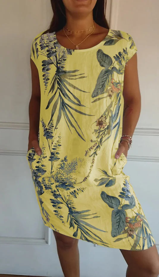 Nadine | Robe d'Été en Coton à Poches