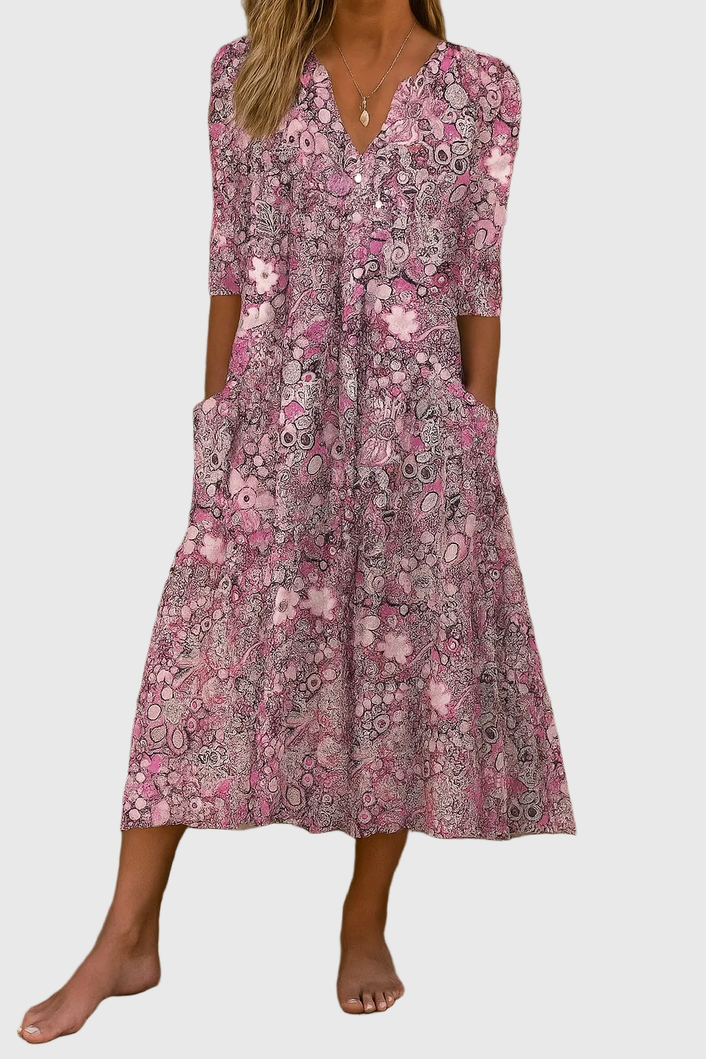 Harlow | Robe Midi Col en V