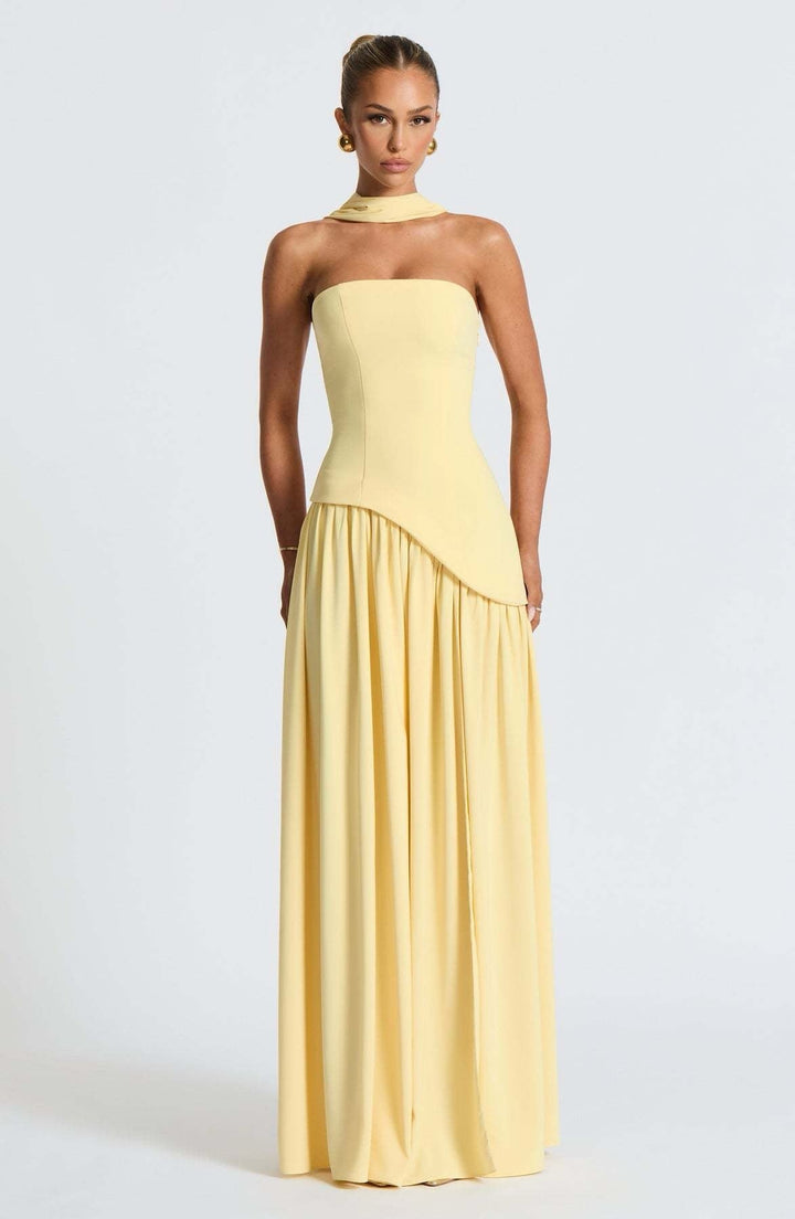 Vélicius™ | Robe Maxi Crépuscule Jaune