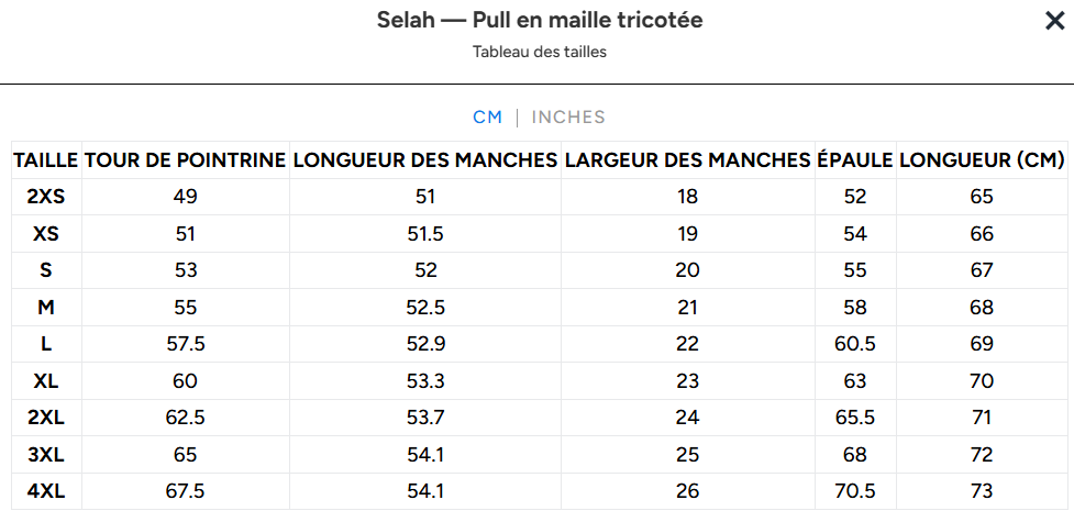 Selah — Pull en maille tricotée