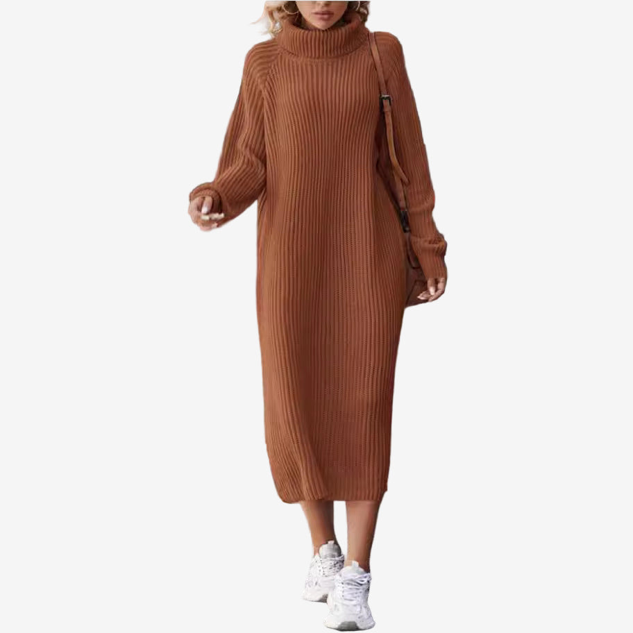 Alise™ | Robe-Pull Longue à Col Roulé