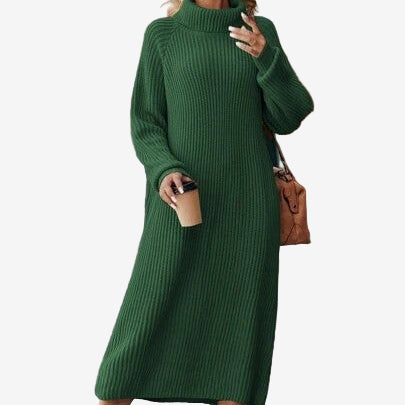 Alise™ | Robe-Pull Longue à Col Roulé
