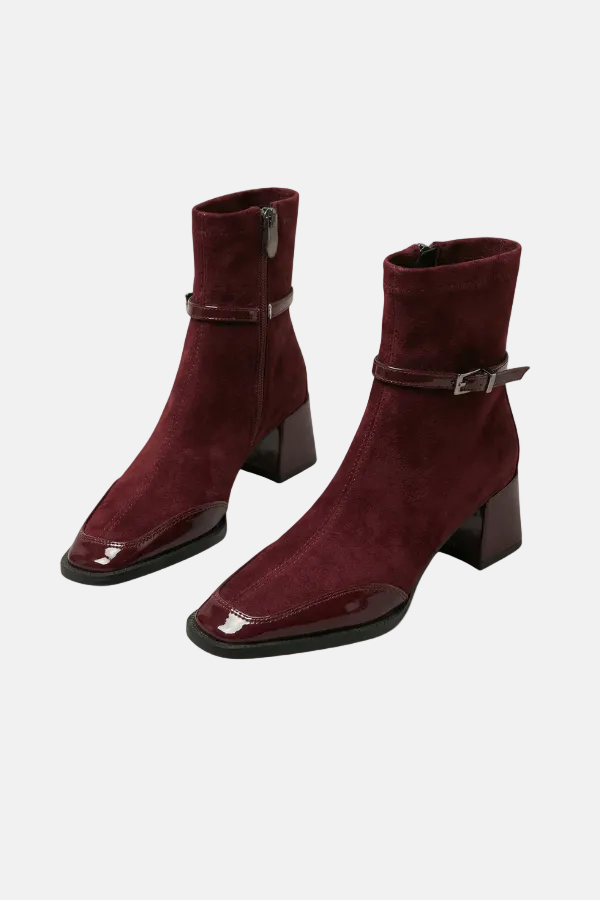 Romany | Bottines Élégantes en Éco-Suédine à Talon Moyen