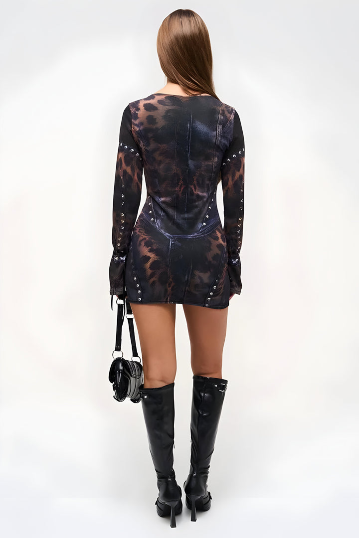 Suri™ | Mini Robe Élégante Imprimée