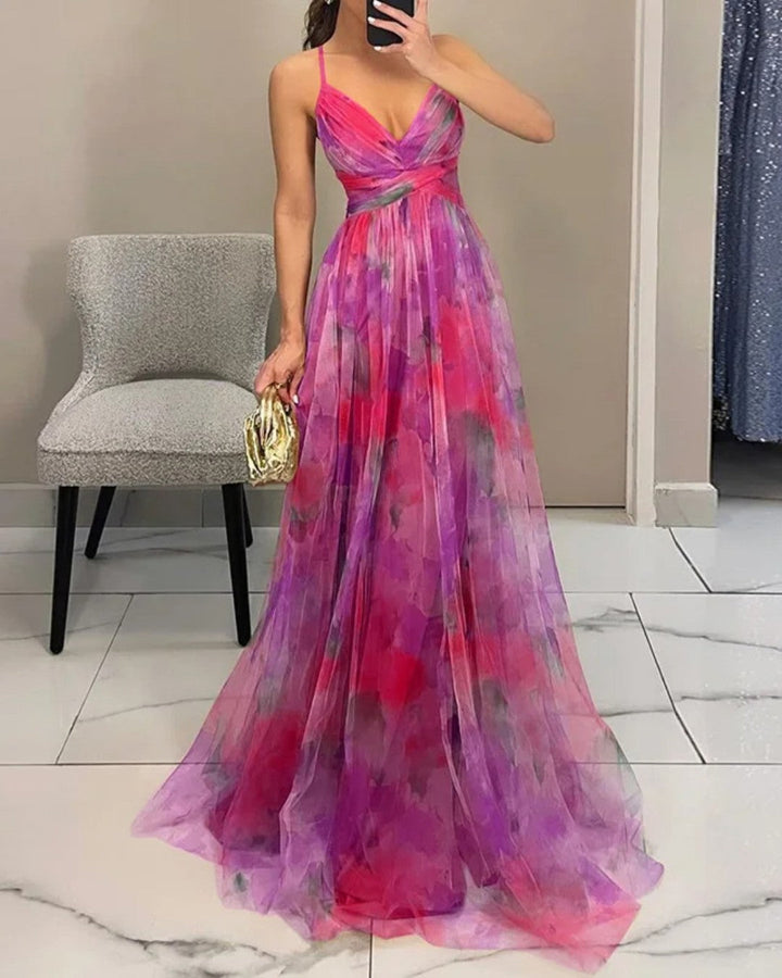 Noémie | Maxi Robe Florale Élégante