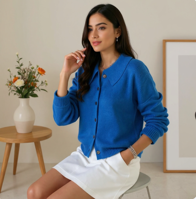 Milena | Cardigan avec col