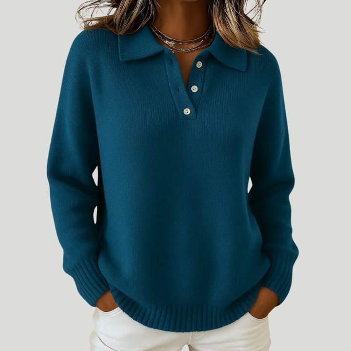 Olive | Pull doux avec col