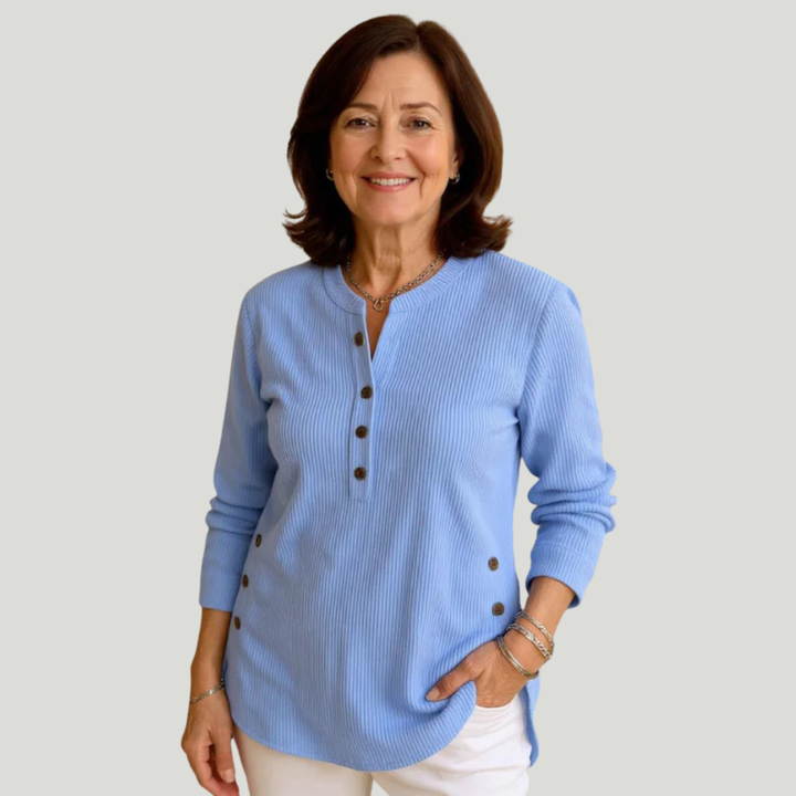 Emmy | Pull en tricot uni à manches longues