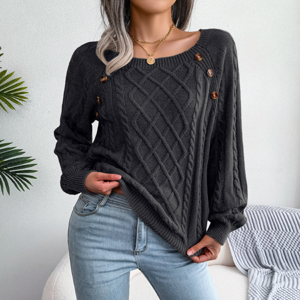 Catharina | Pull en Tricot à Détails Boutonnés