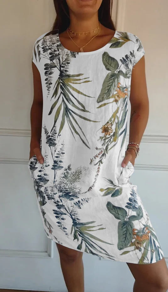 Nadine | Robe d'Été en Coton à Poches