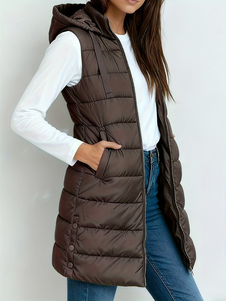 Tira™ | Gilet Long Matelassé Élégant