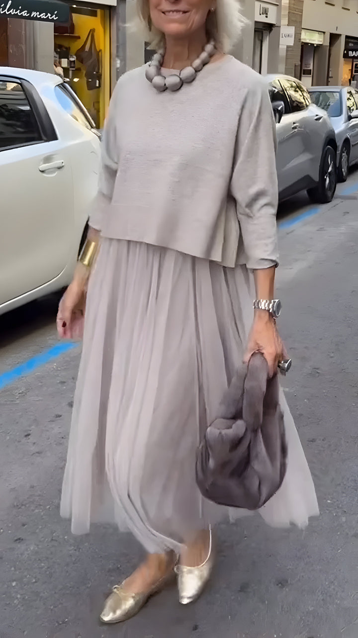 Rosa™ | Robe Midi Élégante Superposée