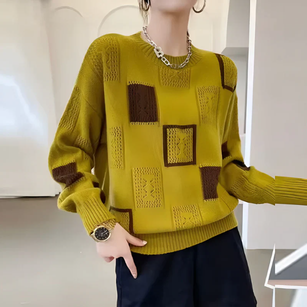 Blandine | Pull Motifs Géométriques Chic