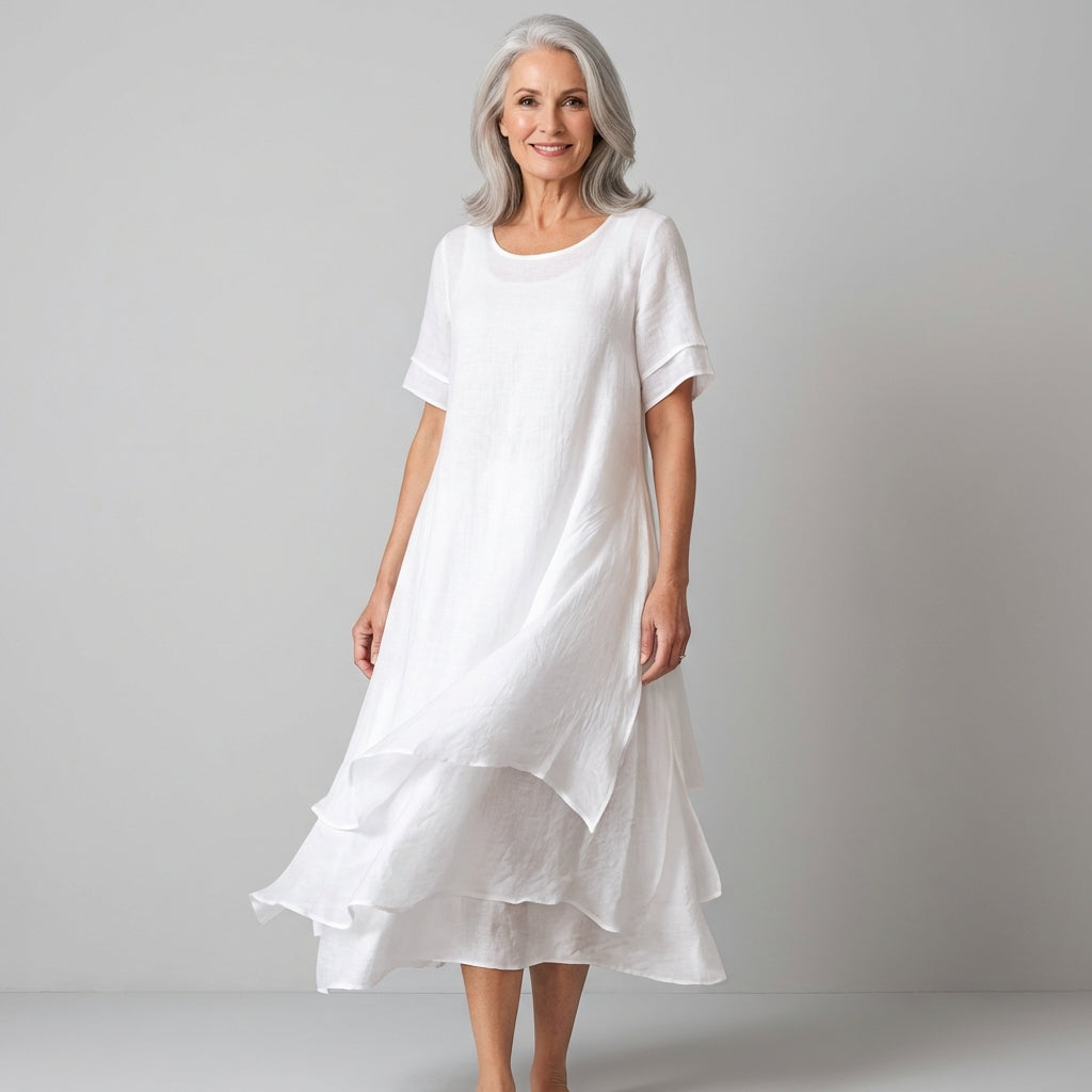 Jasmine|Robe Midi Élégante et Confortable