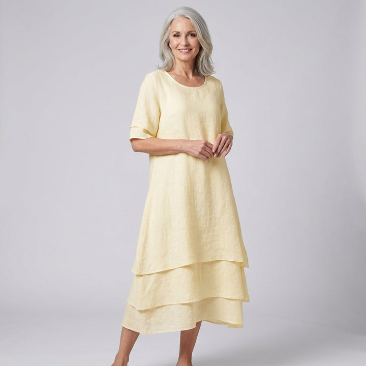 Jasmine|Robe Midi Élégante et Confortable