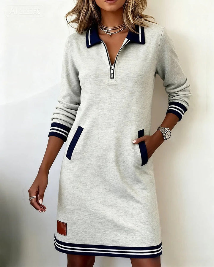 Sylvia™ | Robe Chic À Manches Longues En Coton