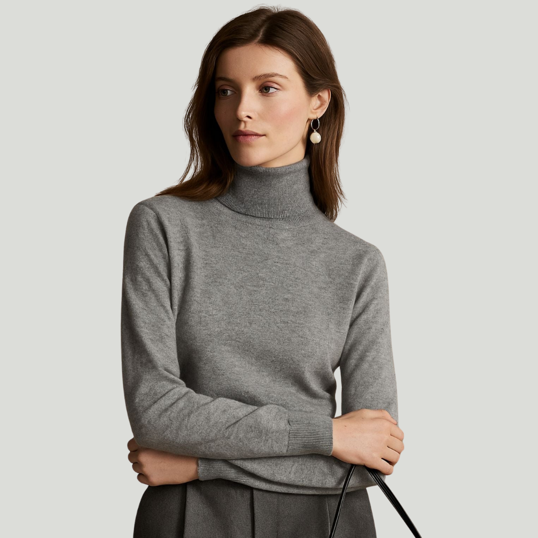 Léa | Pull à col roulé en cachemire