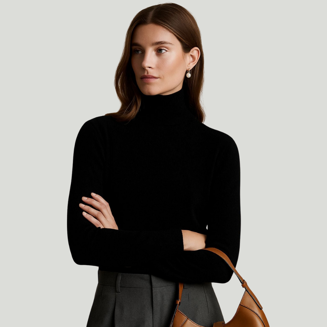 Léa | Pull à col roulé en cachemire