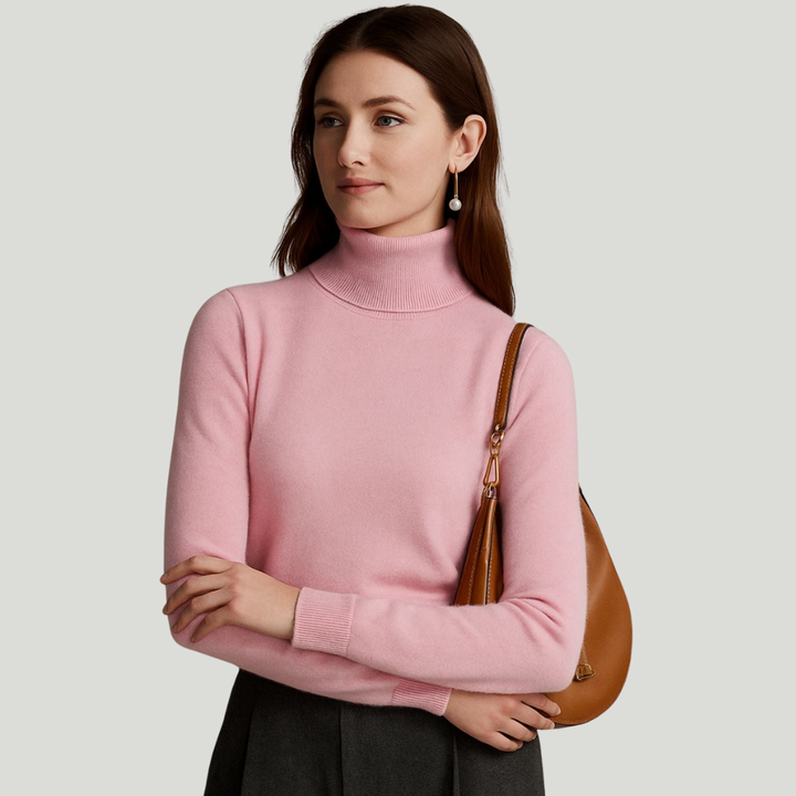 Léa | Pull à col roulé en cachemire