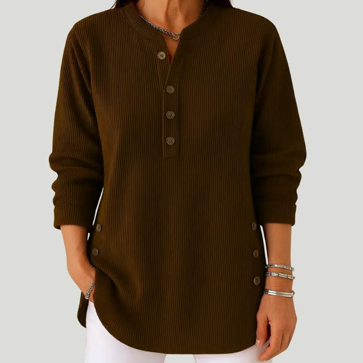 Emmy | Pull en tricot uni à manches longues