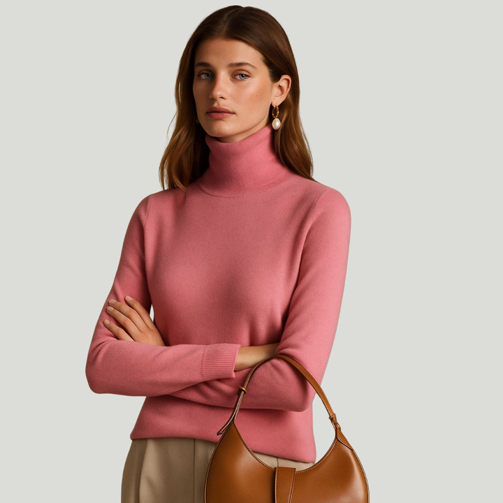 Léa | Pull à col roulé en cachemire