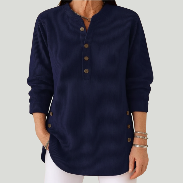 Emmy | Pull en tricot uni à manches longues