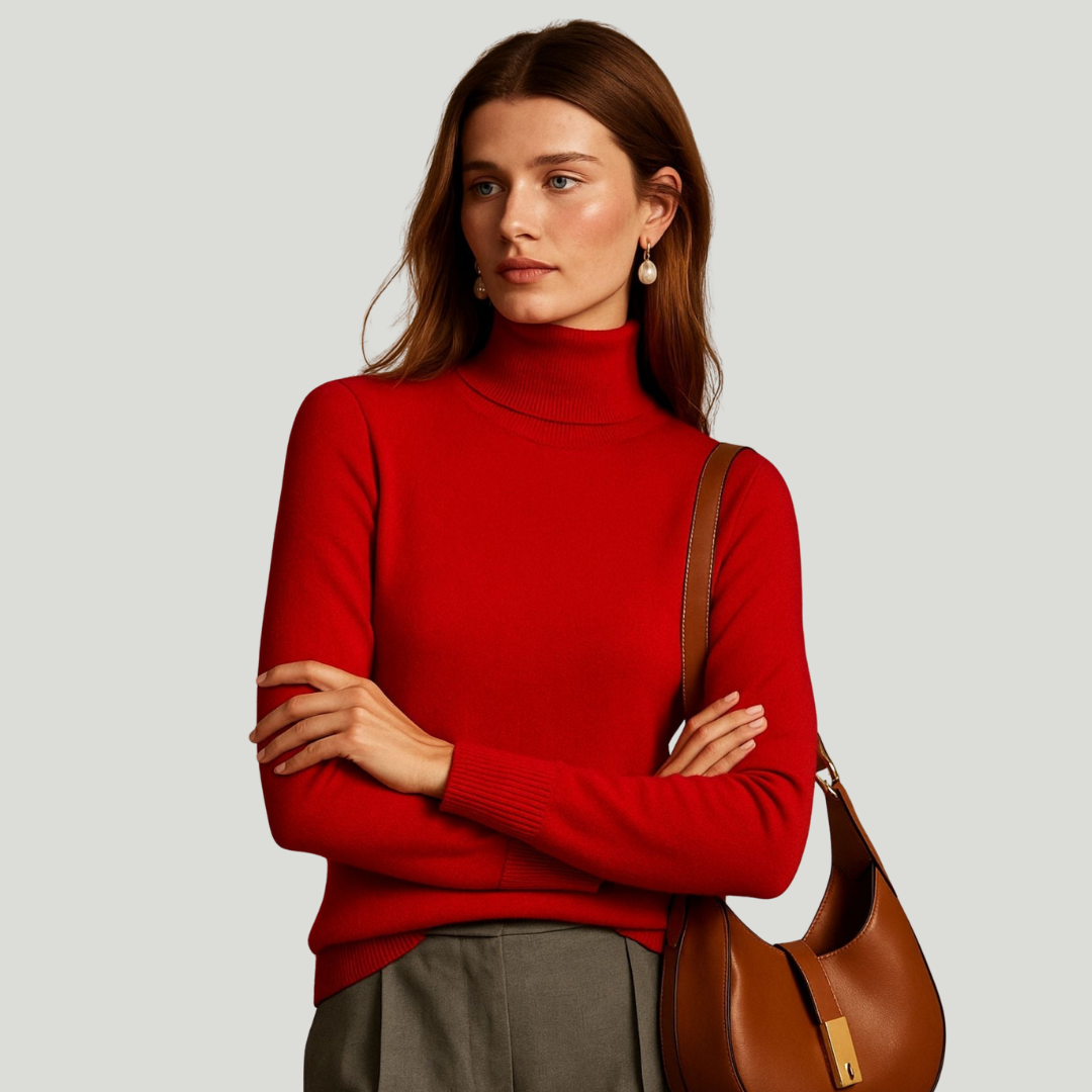 Léa | Pull à col roulé en cachemire